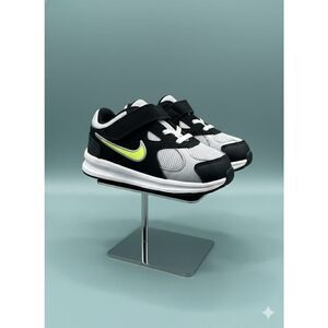 Nike Toddler Volt Black White Neon Swoosh 525438-002 Sneakers 8C